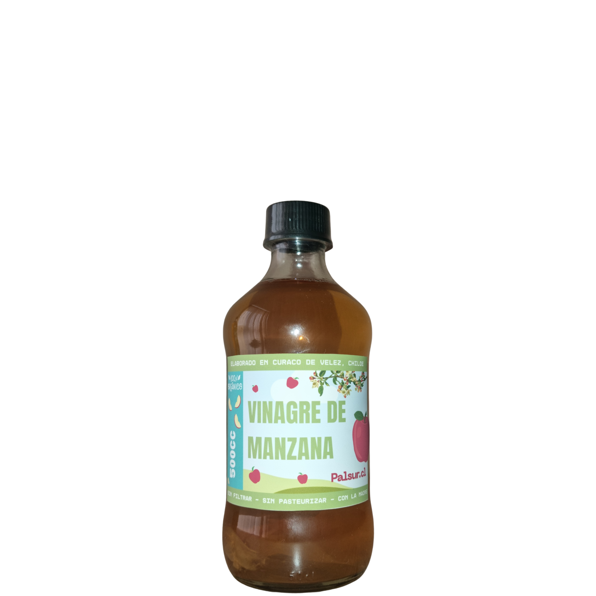 Botella de vinagre de manzana artesanal de 500 ml